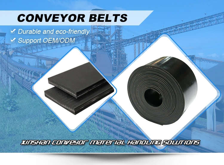 Customized OEM Industrial PVC Canvas/Steel Cord/ Ep/Nylon/Chevron/Corrugated Sidewall/Fabric/ Polyester/Chevron Rubber Conveyor Belt/Continental Conveyor Belt